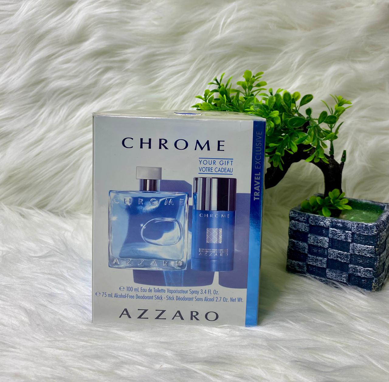 SET AZZARO CHROME 2 PIEZAS EDT