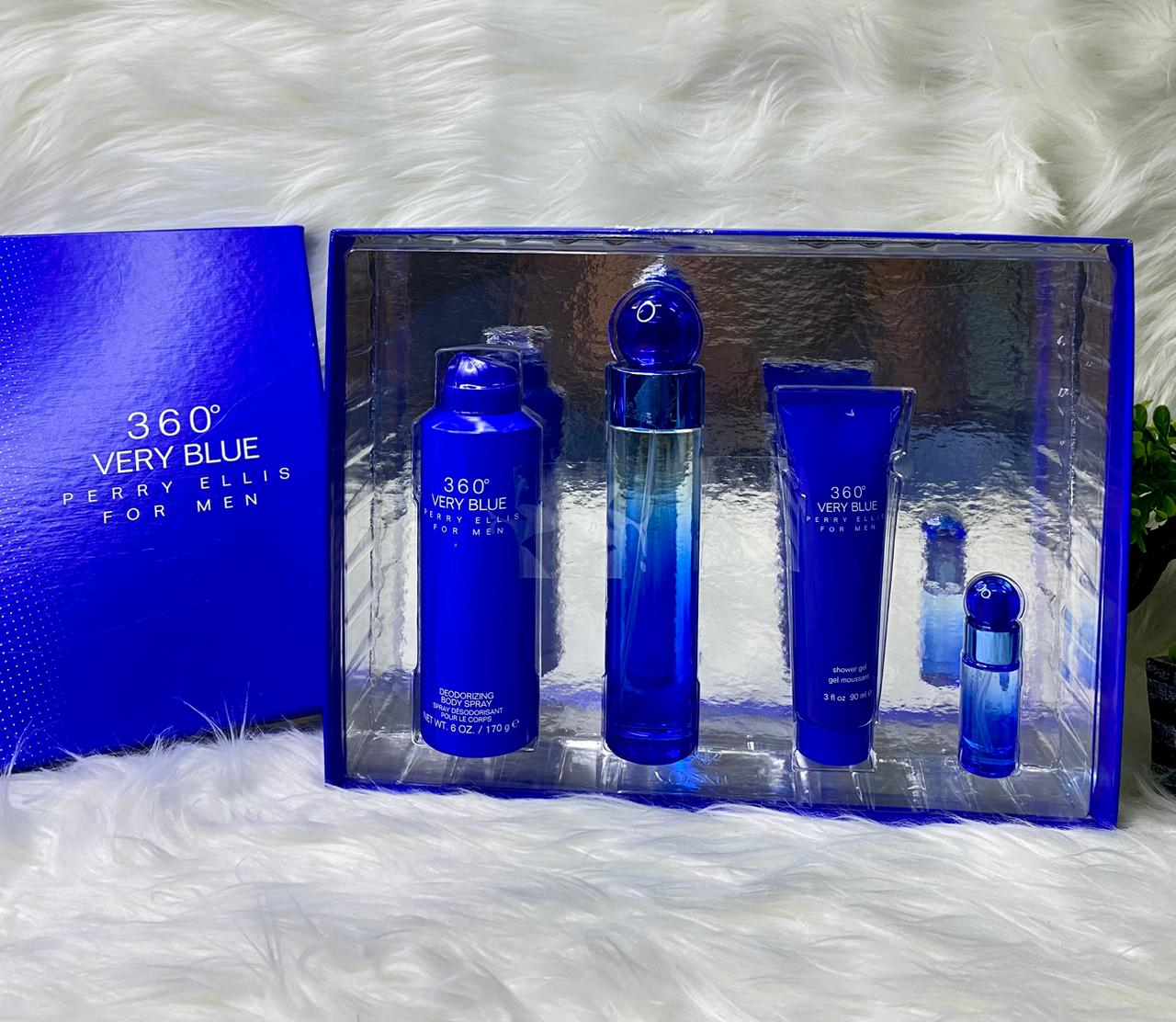 SET 360 VERY BLUE PERRY ELLIS FOR MEN EDT