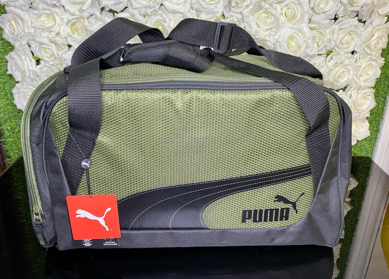 MALETIN PUMA VERDE Y NEGRO