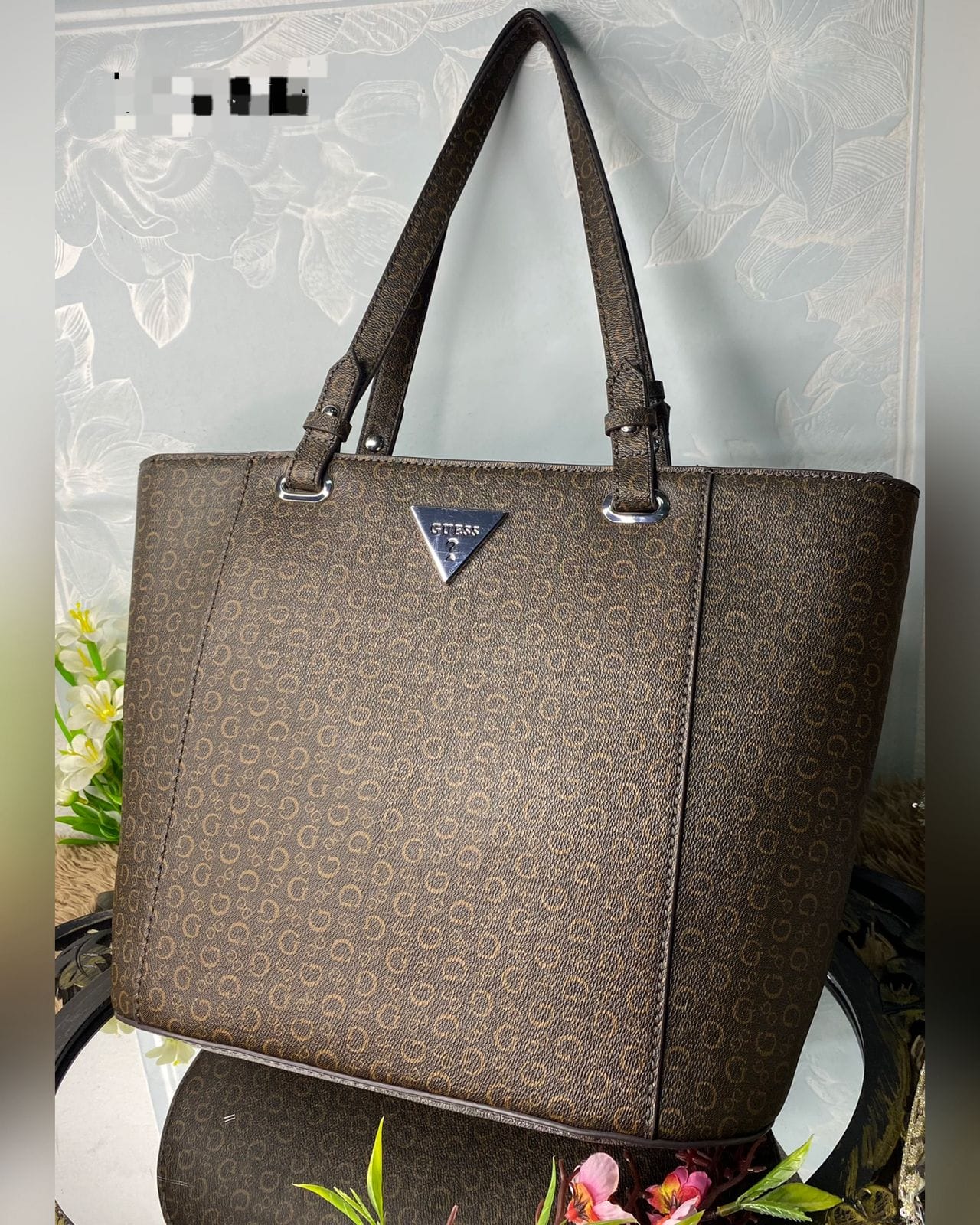 CARTERA GRANDE GUESS CAFE