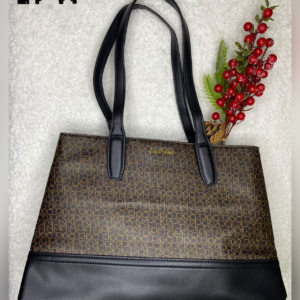 CARTERA GRANDE CALVIN KLEIN NEGRA Y CAFE