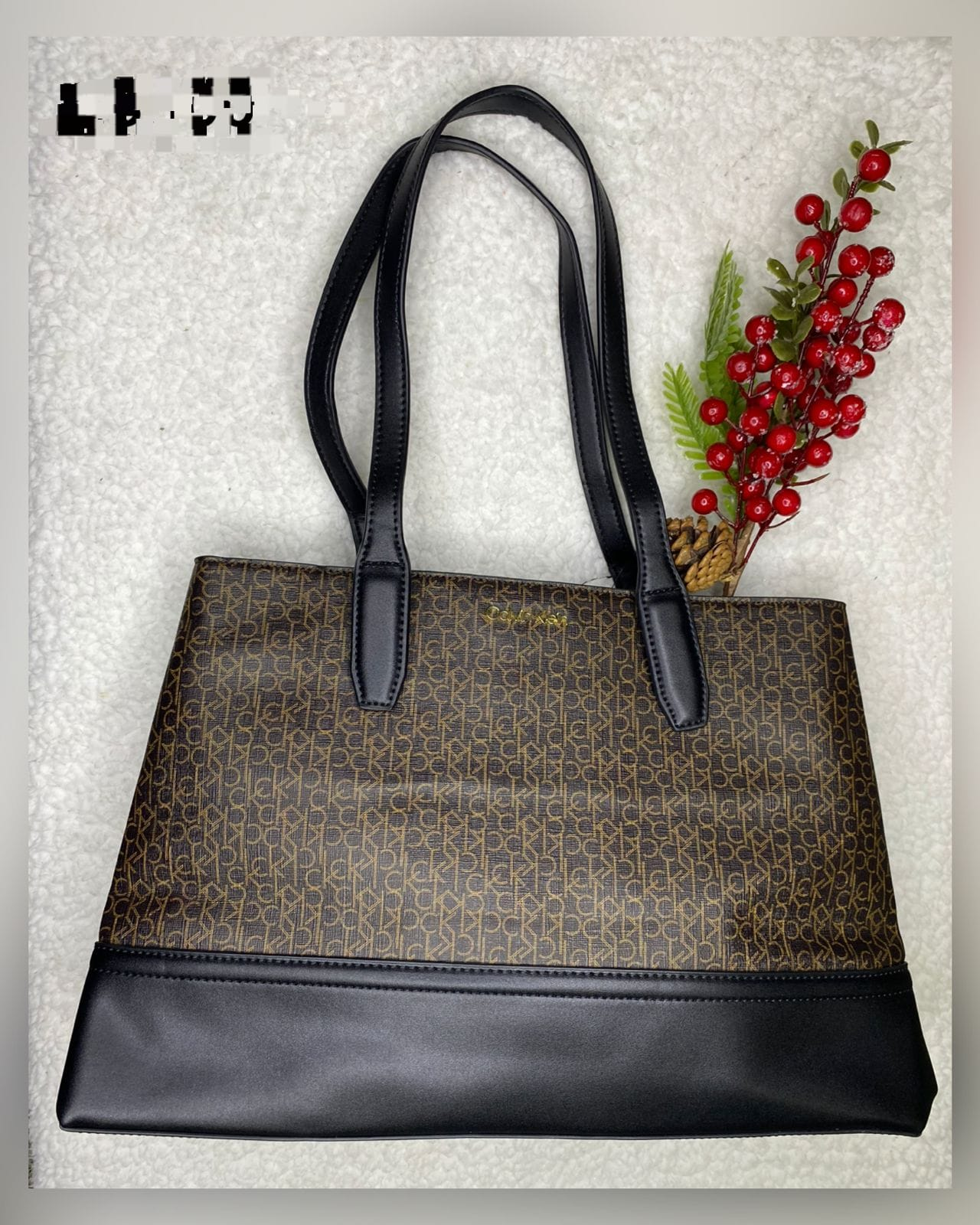 CARTERA GRANDE CALVIN KLEIN NEGRA Y CAFE