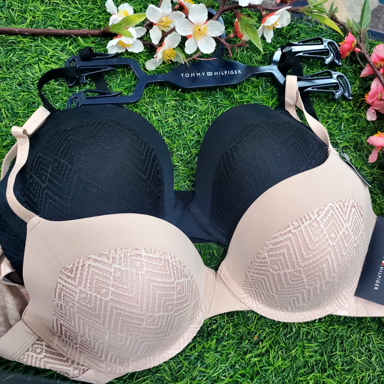 BRASIER EN SET TOMMY HILFIGER NEGRO Y BEIGH