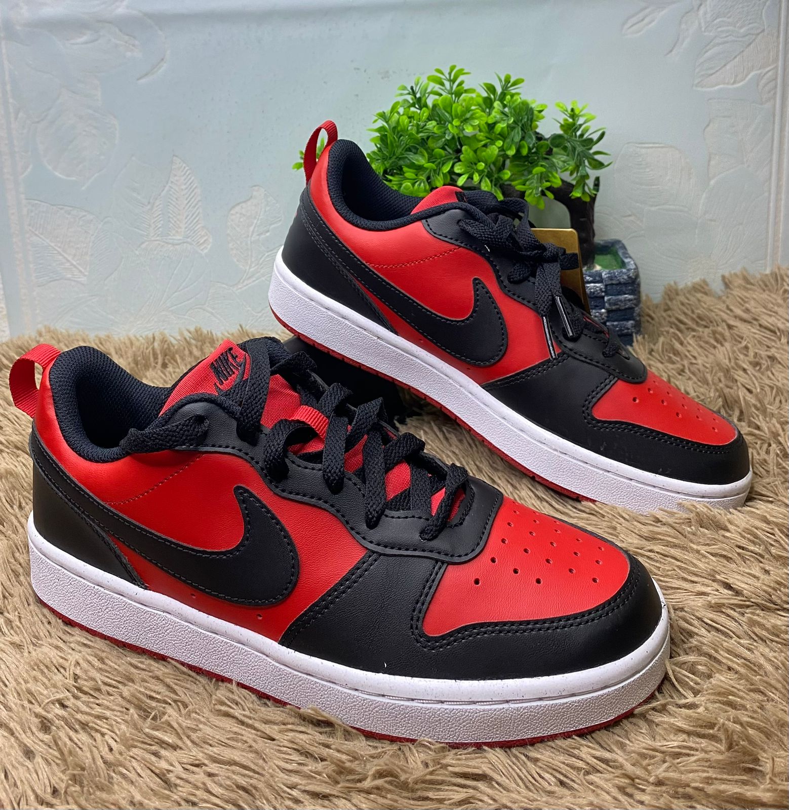 TENIS NIKE ROJO CON NEGRO