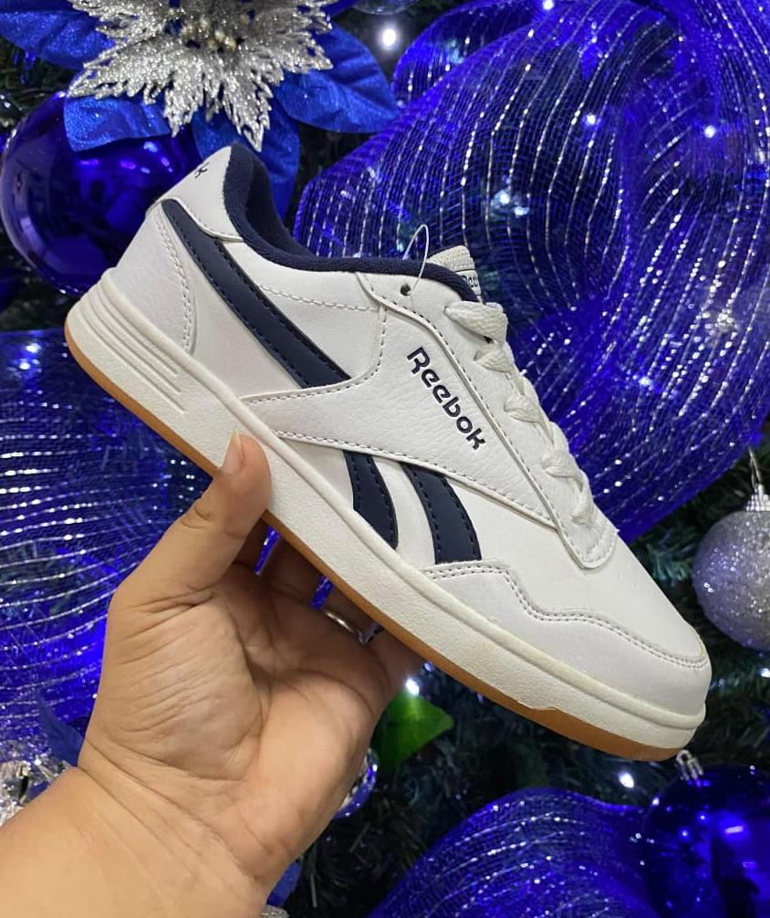 TENIS REEBOK PEQUEÑOS BLANCO Y AZUL