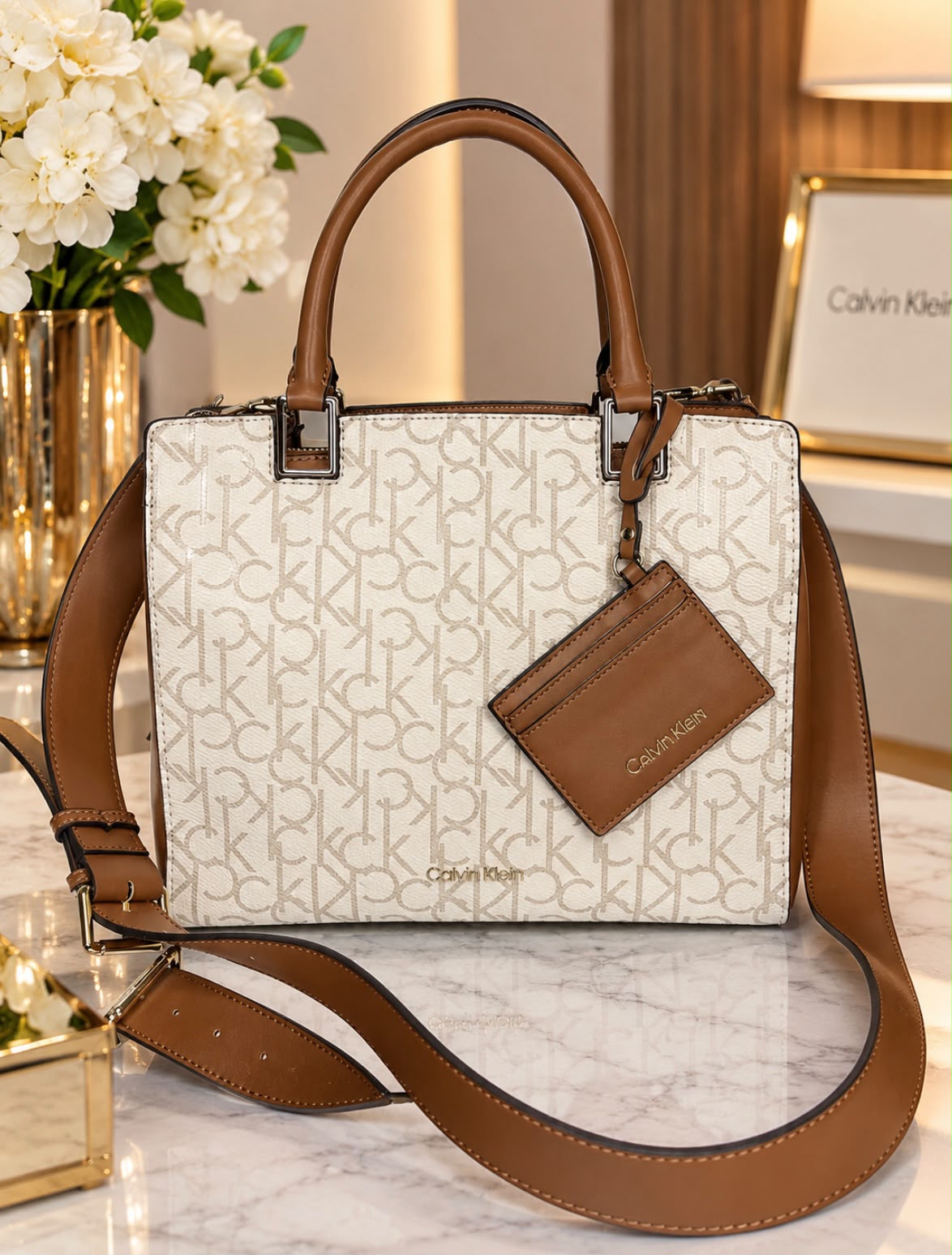 CARTERA CALVIN KLEIN BLANCA
