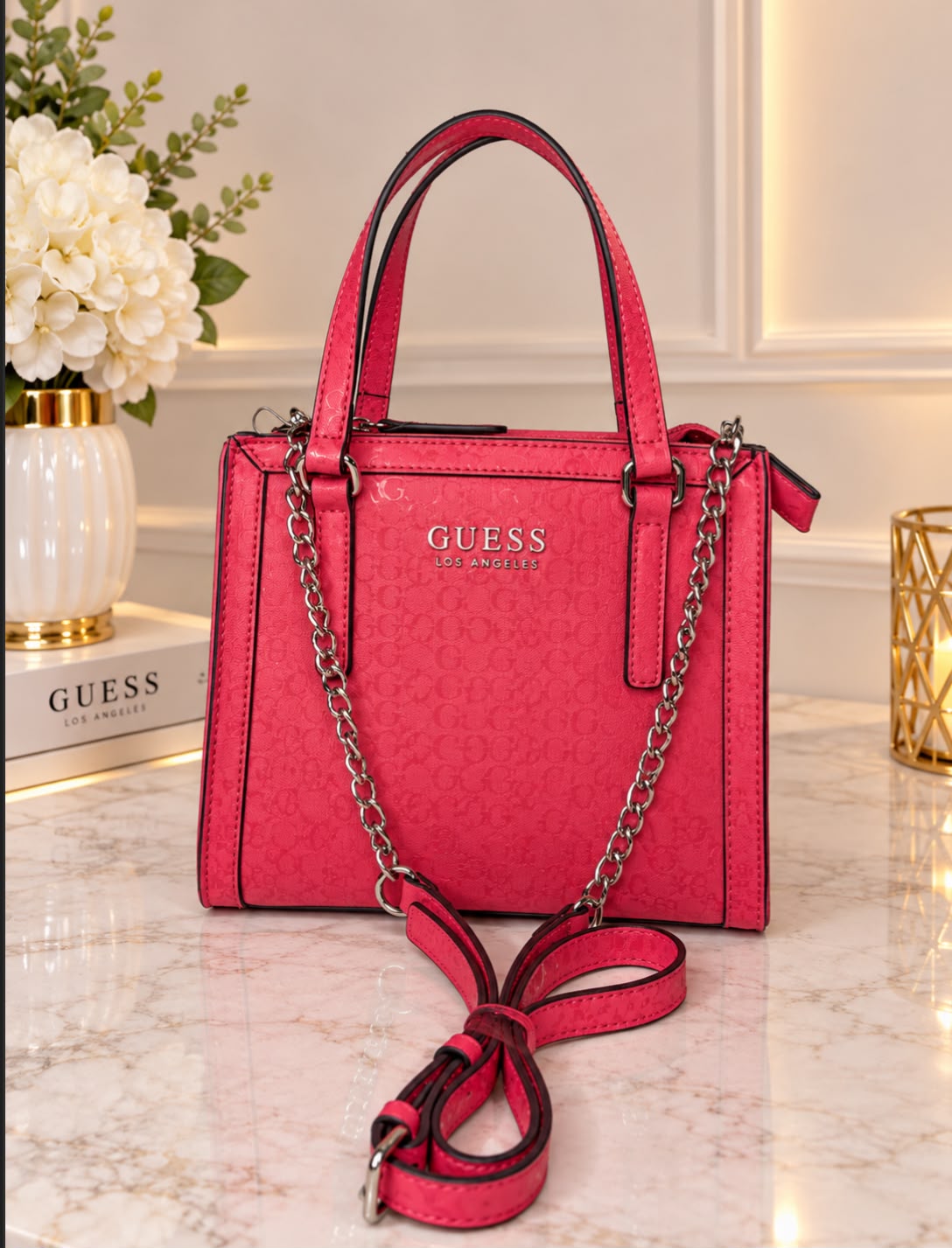 CARTERA GUESS FUCSIA PEQUEÑA
